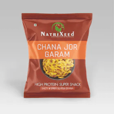 NATRIXEED Chana Jor Garam 500gm | Roasted Healthy Snacks | Namkeen High Protein Chickpeas Snack for Guilt Free Munching | Diet Snacks